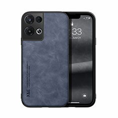 Soft Luxury Leather Snap On Case Cover DY1 for Oppo Reno8 5G Blue
