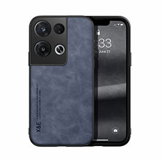 Soft Luxury Leather Snap On Case Cover DY1 for Oppo Reno8 Pro 5G Blue