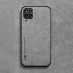 Soft Luxury Leather Snap On Case Cover DY1 for Samsung Galaxy A12 Nacho Gray