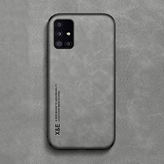 Soft Luxury Leather Snap On Case Cover DY1 for Samsung Galaxy M40S Gray