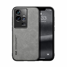 Soft Luxury Leather Snap On Case Cover DY1 for Vivo iQOO 11 Pro 5G Gray