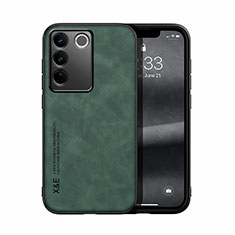 Soft Luxury Leather Snap On Case Cover DY1 for Vivo V27 Pro 5G Green