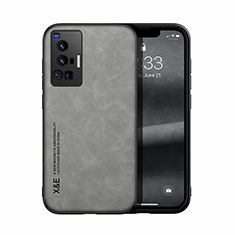 Soft Luxury Leather Snap On Case Cover DY1 for Vivo X70 Pro 5G Gray