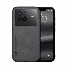 Soft Luxury Leather Snap On Case Cover DY1 for Vivo X80 5G Black