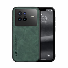 Soft Luxury Leather Snap On Case Cover DY1 for Vivo X80 5G Green