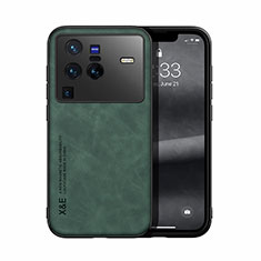 Soft Luxury Leather Snap On Case Cover DY1 for Vivo X80 Pro 5G Green