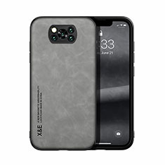 Soft Luxury Leather Snap On Case Cover DY1 for Xiaomi Poco X3 NFC Gray