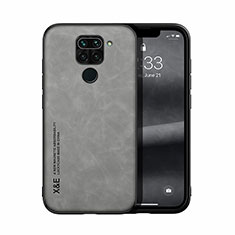Soft Luxury Leather Snap On Case Cover DY1 for Xiaomi Redmi Note 9 Gray