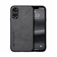 Soft Luxury Leather Snap On Case Cover DY2 for Oppo A17 Black
