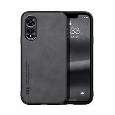 Soft Luxury Leather Snap On Case Cover DY2 for Oppo A58x 5G Black