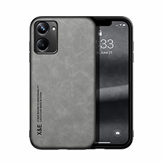 Soft Luxury Leather Snap On Case Cover DY2 for Realme 10 Pro 5G Gray