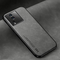 Soft Luxury Leather Snap On Case Cover DY2 for Vivo iQOO Neo7 5G Gray