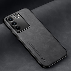 Soft Luxury Leather Snap On Case Cover DY2 for Vivo V27 5G Black