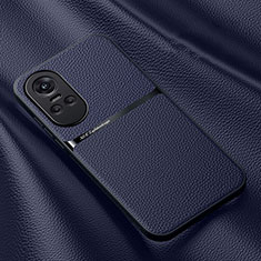 Soft Luxury Leather Snap On Case Cover DY3 for Oppo Reno10 5G Blue