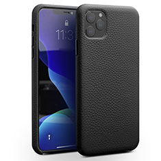 Soft Luxury Leather Snap On Case Cover for Apple iPhone 11 Pro Max Black