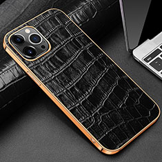 Soft Luxury Leather Snap On Case Cover for Apple iPhone 13 Pro Max Black
