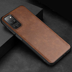 Soft Luxury Leather Snap On Case Cover for Huawei Honor Play4 Pro 5G Brown