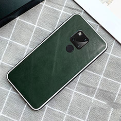 Soft Luxury Leather Snap On Case Cover for Huawei Mate 20 Green