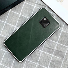 Soft Luxury Leather Snap On Case Cover for Huawei Mate 20 Pro Green