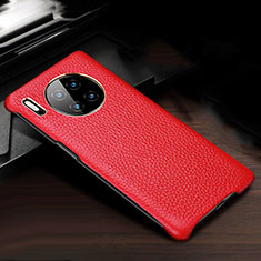 Soft Luxury Leather Snap On Case Cover for Huawei Mate 30 5G Red