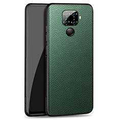 Soft Luxury Leather Snap On Case Cover for Huawei Nova 5z Green
