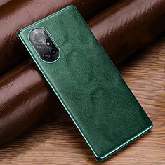 Soft Luxury Leather Snap On Case Cover for Huawei Nova 8 5G Green