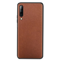 Soft Luxury Leather Snap On Case Cover for Huawei P Smart Pro (2019) Brown