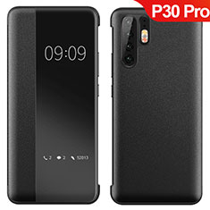 Soft Luxury Leather Snap On Case Cover for Huawei P30 Pro New Edition Black