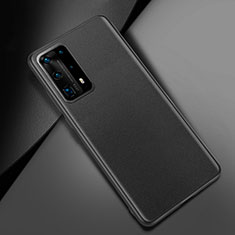 Soft Luxury Leather Snap On Case Cover for Huawei P40 Pro+ Plus Black