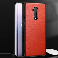 Soft Luxury Leather Snap On Case Cover for OnePlus 7T Pro Red