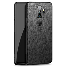 Soft Luxury Leather Snap On Case Cover for Oppo A11X Black