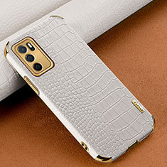 Soft Luxury Leather Snap On Case Cover for Oppo A16 White