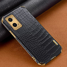Soft Luxury Leather Snap On Case Cover for Oppo A76 Black