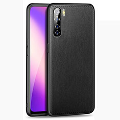 Soft Luxury Leather Snap On Case Cover for Oppo A91 Black
