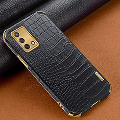 Soft Luxury Leather Snap On Case Cover for Oppo A95 4G Black