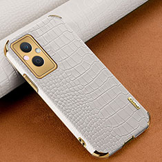 Soft Luxury Leather Snap On Case Cover for Oppo F21s Pro 5G White