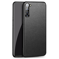 Soft Luxury Leather Snap On Case Cover for Oppo Find X2 Lite Black