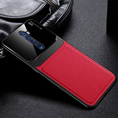 Soft Luxury Leather Snap On Case Cover for Oppo Reno2 Red