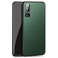 Soft Luxury Leather Snap On Case Cover for Oppo Reno3 Pro Green