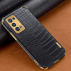 Soft Luxury Leather Snap On Case Cover for Oppo Reno6 Pro 5G Black