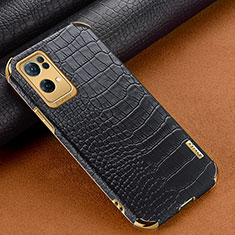 Soft Luxury Leather Snap On Case Cover for Oppo Reno7 Pro 5G Black