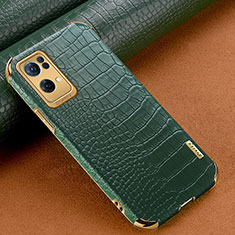 Soft Luxury Leather Snap On Case Cover for Oppo Reno7 Pro 5G Green