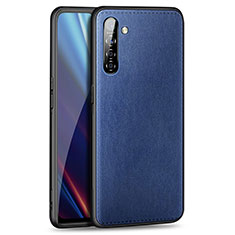 Soft Luxury Leather Snap On Case Cover for Realme X2 Blue