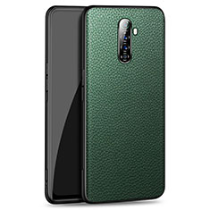 Soft Luxury Leather Snap On Case Cover for Realme X2 Pro Green