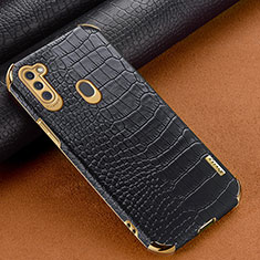 Soft Luxury Leather Snap On Case Cover for Samsung Galaxy A11 Black