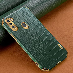Soft Luxury Leather Snap On Case Cover for Samsung Galaxy A11 Green