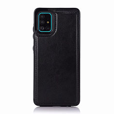 Soft Luxury Leather Snap On Case Cover for Samsung Galaxy A51 5G Black