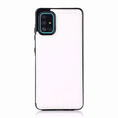Soft Luxury Leather Snap On Case Cover for Samsung Galaxy A51 5G White