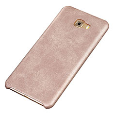 Soft Luxury Leather Snap On Case Cover for Samsung Galaxy C9 Pro C9000 Gold