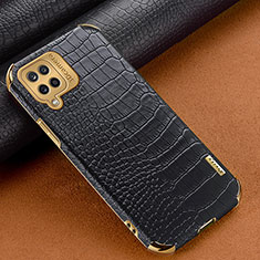 Soft Luxury Leather Snap On Case Cover for Samsung Galaxy F12 Black